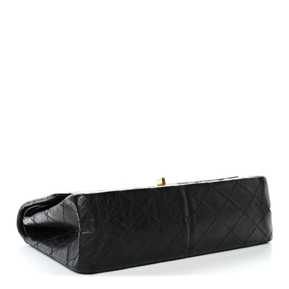 Aged Calfskin Quilted 2.55 Reissue 226 Flap Black