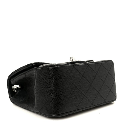 Caviar Quilted Mini Square Flap Black