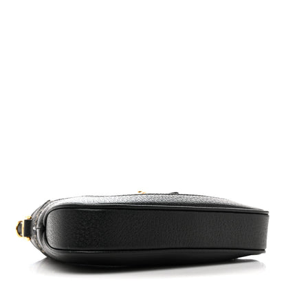 Jacquard Black Denim GG Monogram Textured Dollar Calfskin Mini Jackie 1961 Hobo Black Ivory