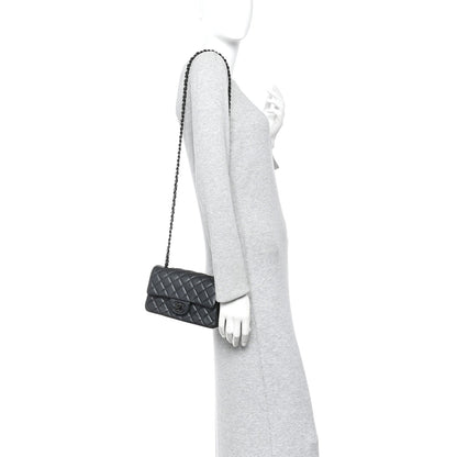 Lambskin Quilted Mini Rectangular Flap So Black
