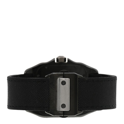 ADLC Titanium Nylon 38mm Santos 100 Chronograph Automatic Watch Black