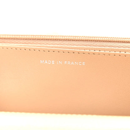 Caviar Quilted Wallet on Chain WOC Beige
