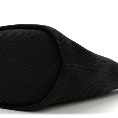 Canvas Deauville Drawstring Bucket Bag Black