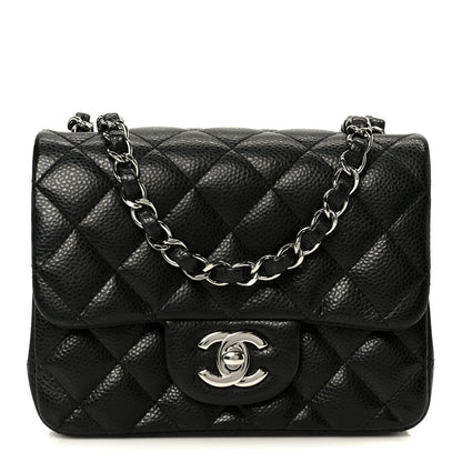 Caviar Quilted Mini Square Flap Black