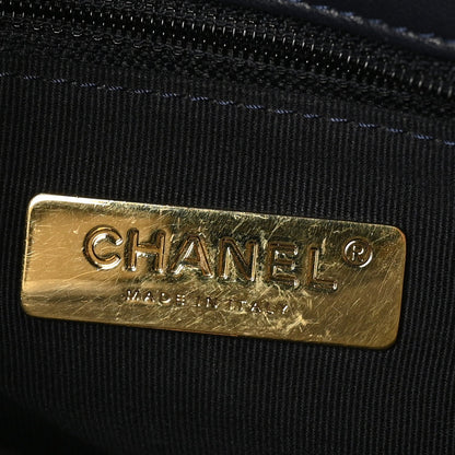 Lambskin Quilted Large Chanel 19 Flap Black