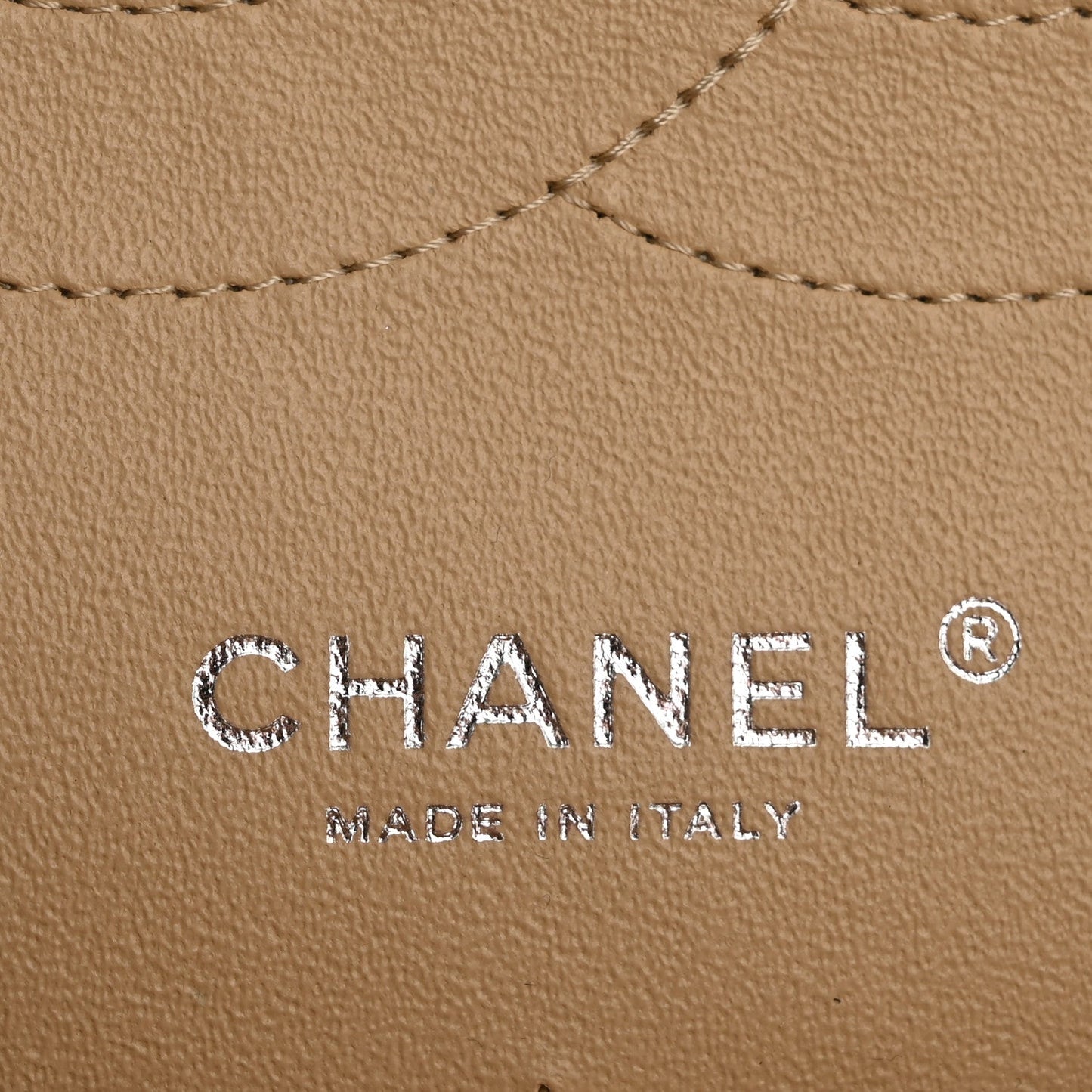 Caviar Quilted Jumbo Double Flap Beige Clair