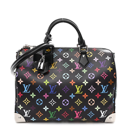 LV X TM Monogram Multicolor Speedy Soft 30 Black
