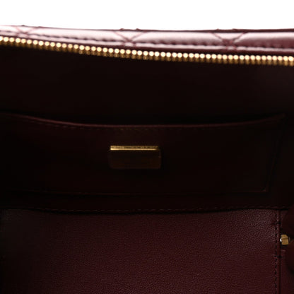 Lambskin Quilted Coco Click Bag Burgundy