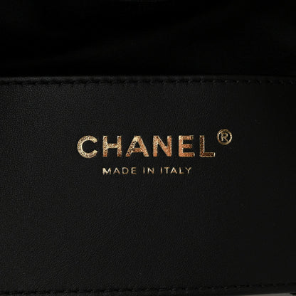 Suede Quilted Small Chanel 25 Handbag Black