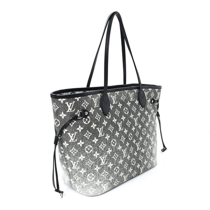 Denim Monogram Jacquard Neverfull MM Grey