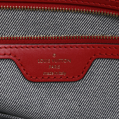 Denim Damier Monogram Onthego Blue Rouge