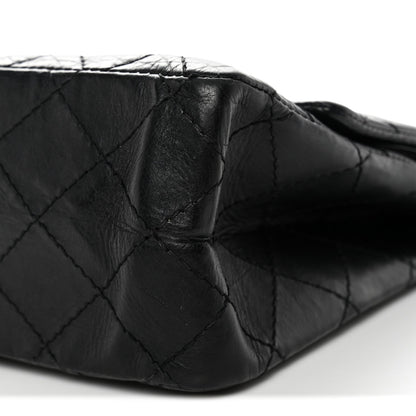 Aged Calfskin Quilted 2.55 Reissue 226 Flap Black