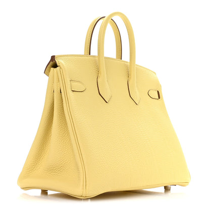 Togo Birkin 25 Jaune Poussin
