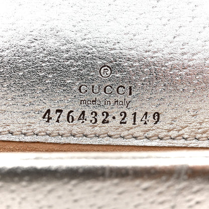 Metallic Calfskin Super Mini Dionysus Shoulder Bag Silver