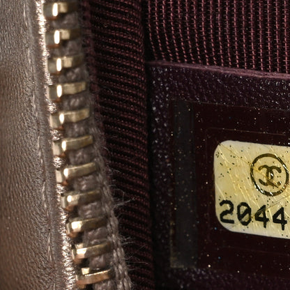 Metallic Lambskin Mini Coco Boy Camera Case Dark Gold