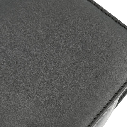 Metallic Calfskin Quilted Small Boy Flap Dark Silver