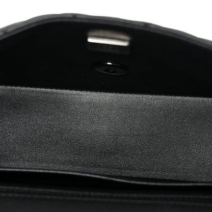 Lambskin Quilted Mini Rectangular Flap So Black