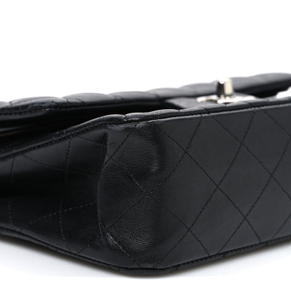 Lambskin Quilted Small Double Flap Black