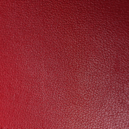 Patent Calfskin Quilted Small Plexiglass Boy Flap Red