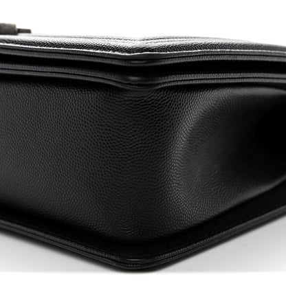 Caviar Quilted Medium Boy Flap Black