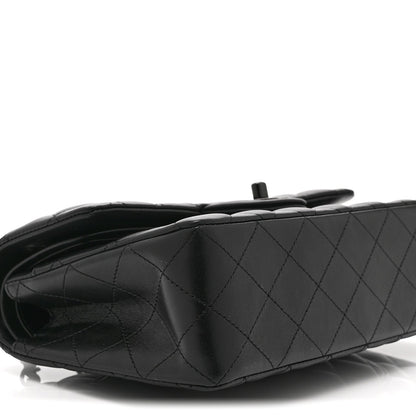 Lambskin Quilted Small Double Flap So Black