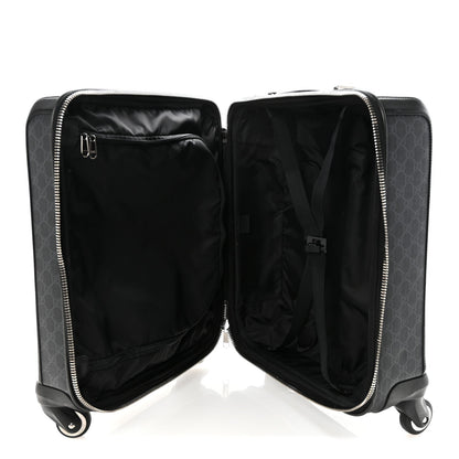 GG Supreme Monogram Gran Turismo Suitcase Black Grey