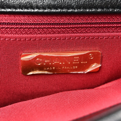 Goatskin Quilted Large Chanel 19 Flap Black