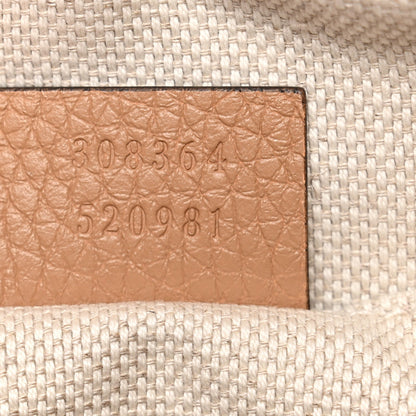 Pebbled Calfskin Small Soho Disco Bag Camelia