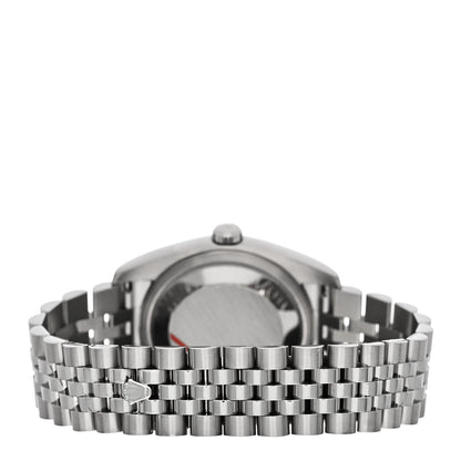Stainless Steel 18K White Gold Diamond 36mm Oyster Perpetual Datejust Watch Blue 116234