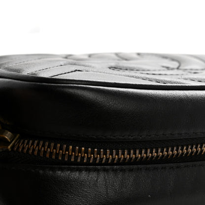 Calfskin Matelasse Mini GG Marmont Chain Shoulder Bag Black