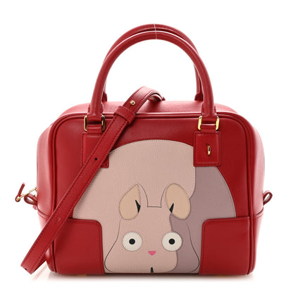 X SPIRITED AWAY Calfskin Bo Mouse Amazona 19 Red