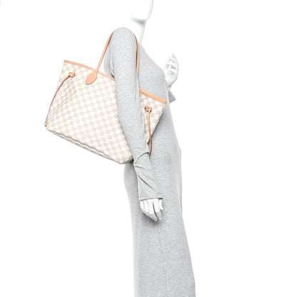 Damier Azur Neo Neverfull MM Rose Ballerine