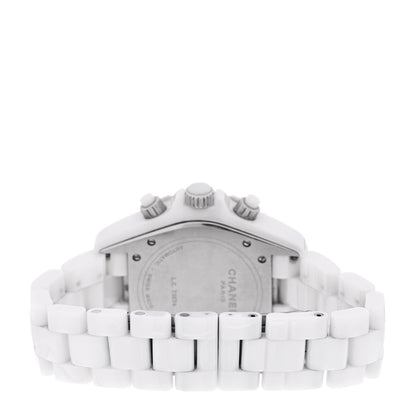 Stainless Steel Ceramic 41mm J12 Chronograph Automatic Watch White
