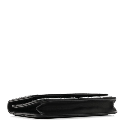 Calfskin Whipstitch Wallet On Chain WOC Black
