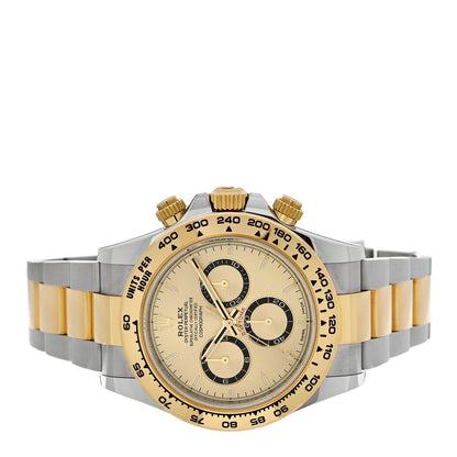 Stainless Steel 18K Yellow Gold 40mm Oyster Perpetual Cosmograph Daytona Watch Champagne 126503