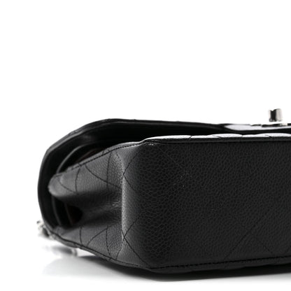 Caviar Quilted Small Double Flap Black