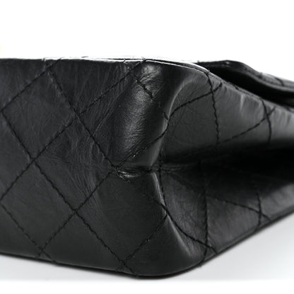 Aged Calfskin Quilted 2.55 Reissue 226 Flap Black