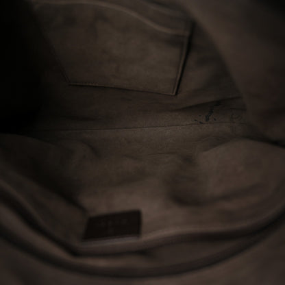 GG Supreme Monogram Medium Flat Messenger Bag Beige Brown