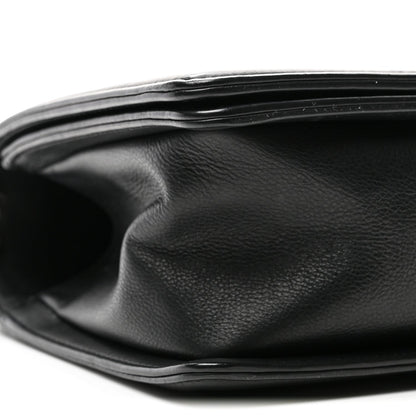 Calfskin Quilted Medium Boy Flap Black