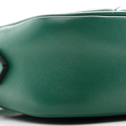 Calfskin Matelasse Small GG Marmont Chain Shoulder Bag Emerald Green