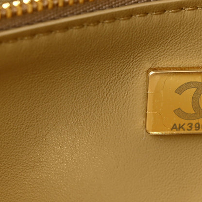 Suede Calfskin Small Souplissimo Maxi Flap Dark Beige