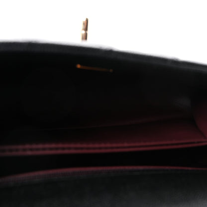 Caviar Quilted Mini Coco Handle Flap Black