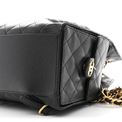 Caviar Quilted Large Chanel 25 Backpack Black
