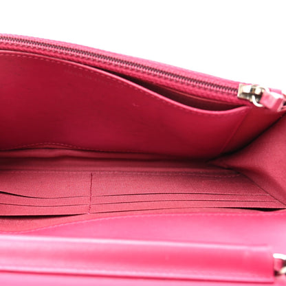 Patent Quilted Brilliant Wallet On Chain WOC Coral
