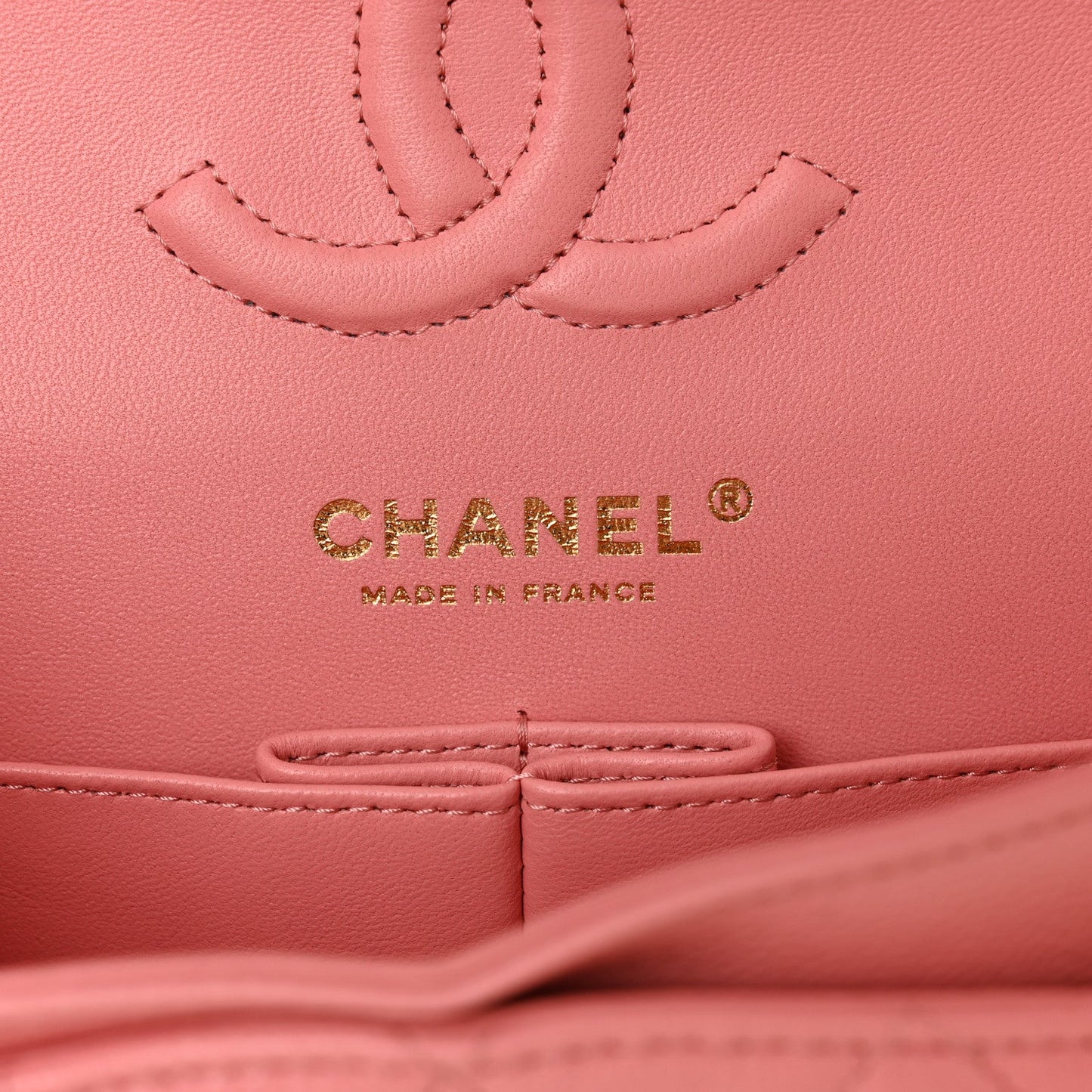 Caviar Quilted Small Double Flap Light Pink