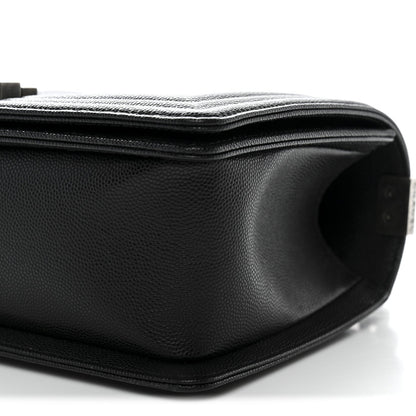 Caviar Quilted Medium Boy Flap Black