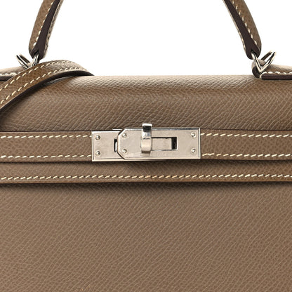 Epsom Mini Kelly Sellier 20 Etoupe