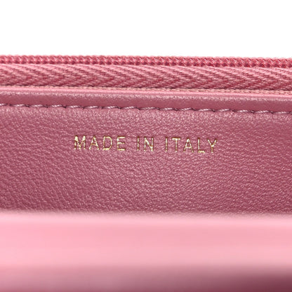 Tweed Quilted Wallet On Chain WOC Pink