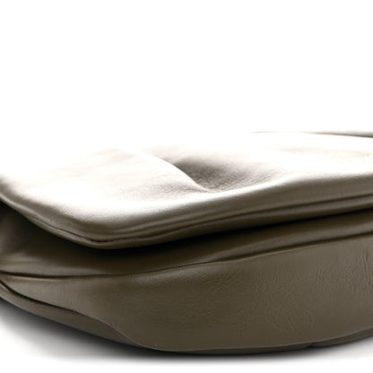 Shiny Nappa Calfskin Paseo Satchel Dark Khaki