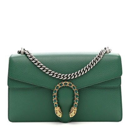 Dollar Calfskin Crystal Small Dionysus Shoulder Bag Emerald